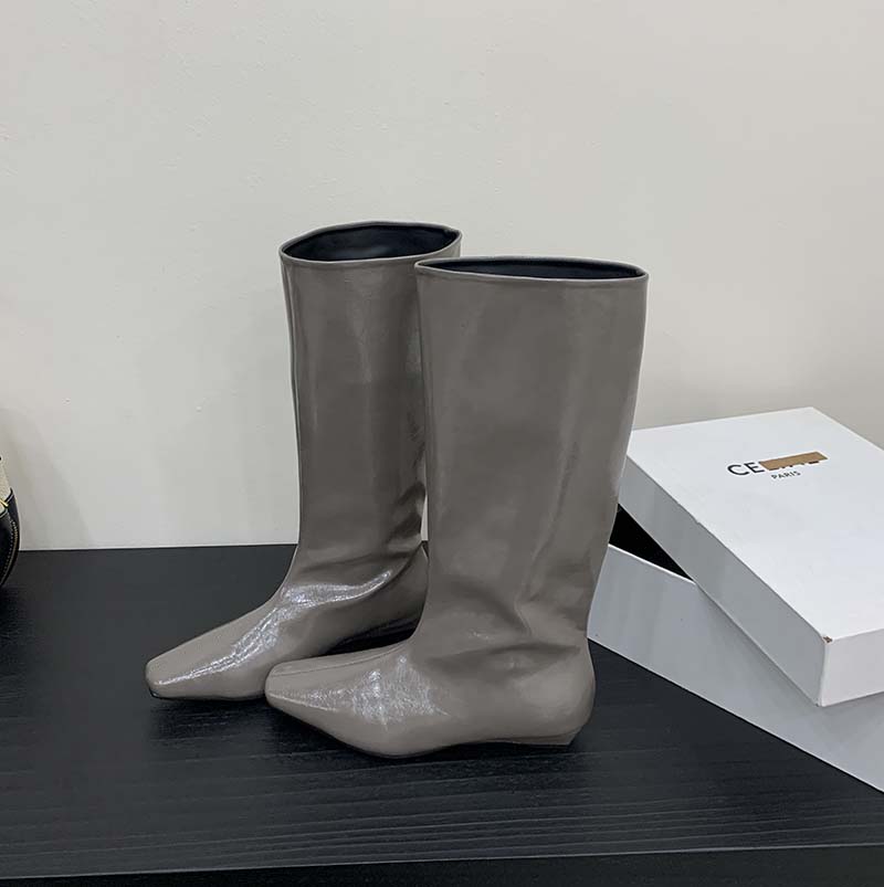 2025 Autumn Winter New Slim High Top Riding Boots Women Square Toe Inner Height Knee High Boots - Image 3